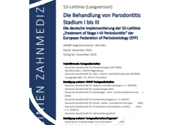 S3-Leitlinie (Langversion): Die Behandlung von Parodontitis Stadium I bis III